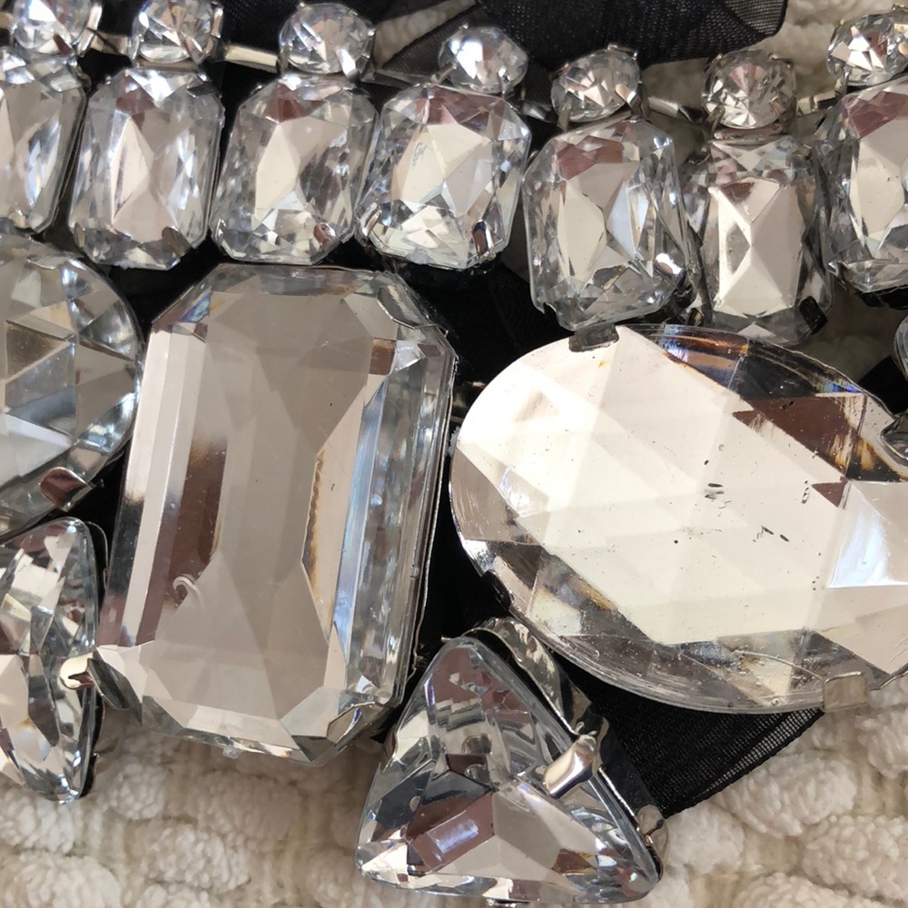 Rhinestone Necklace Chunky